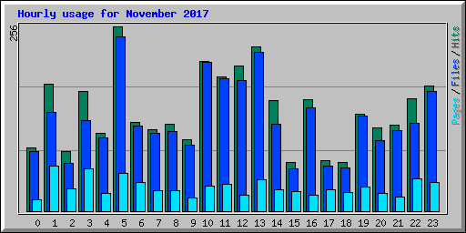 Hourly usage for November 2017
